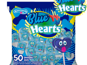 PINK HEART BLUE X 50UND (N1262)