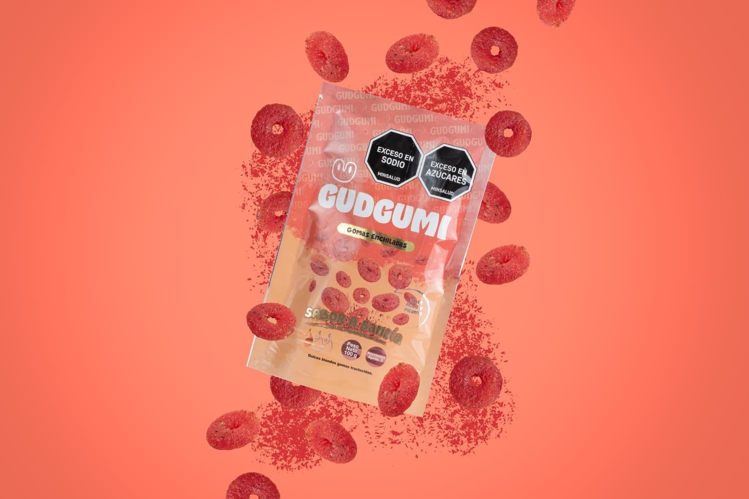 GOMAS ENCHILADAS GUDGUMI SABOR SANDIA 100G